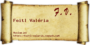 Feitl Valéria névjegykártya